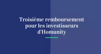 Troisième remboursement pour les investisseurs d'Homunity