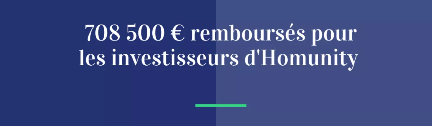 708 500€ remboursés pour les investisseurs d’Homunity